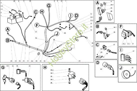 Picture of Parti elettriche OM 104J/20H Cat.2005 Trattorino