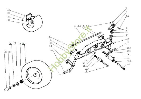 Picture of Assale anteriore OM 104JH/16H Cat.2005 Trattorino
