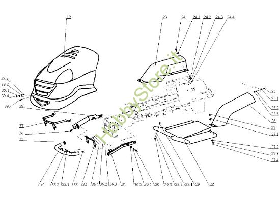 Picture of Cofano (2/2) OM 104JH/16H Cat.2005 Trattorino
