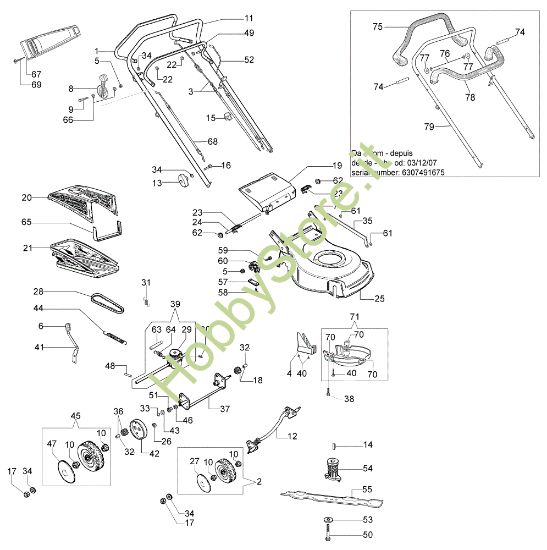 Picture of Esploso (Da Giugno '07) G 44 TB Rasaerba