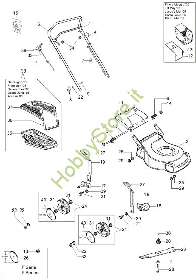 Picture of Esploso completo G 53 PBX Rasaerba