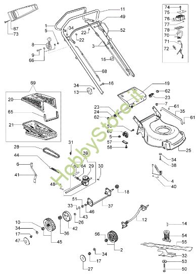 Picture of Esploso (Da Giugno '05) G 53 TBXE Rasaerba