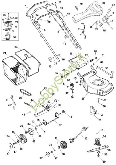 Picture of Esploso (Fino a Maggio '05) G 53 TBXE Rasaerba