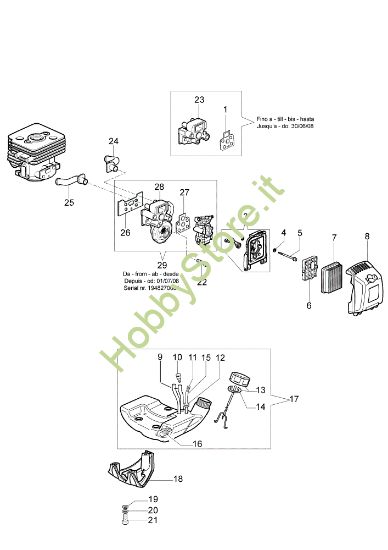 Picture of Serbatoio e filtro aria BC 250 S Decespugliatore