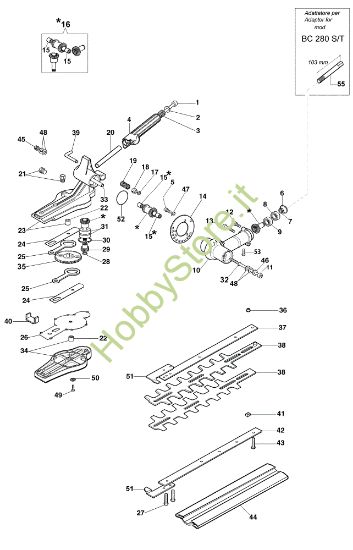 Picture of Esploso completo EH 48 Accessorio tagliasiepi