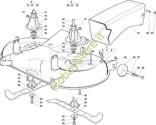 Picture of Piatto di taglio (2) OM 102C/17,5H Cat.2006 Trattorino