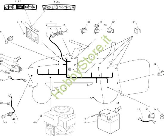 Picture of Parti elettriche OM 102C/17,5H Cat.2006 Trattorino