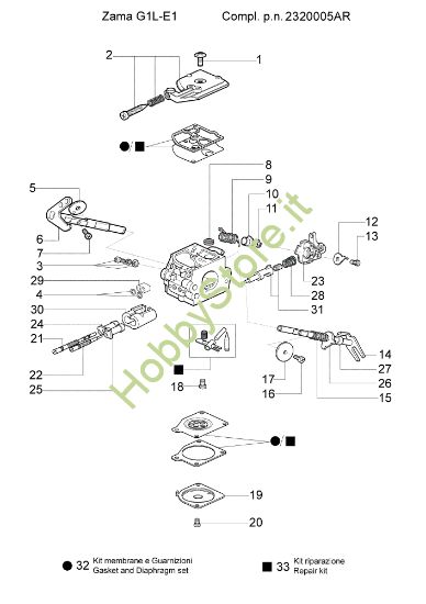 Picture of Carburatore G1L-E11A GS 940 Motosega