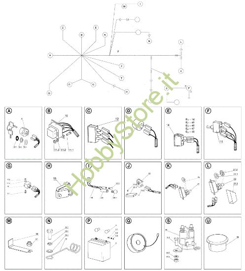 Picture of Parti elettriche OM 104J/20H Cat.2006-2007 Trattorino