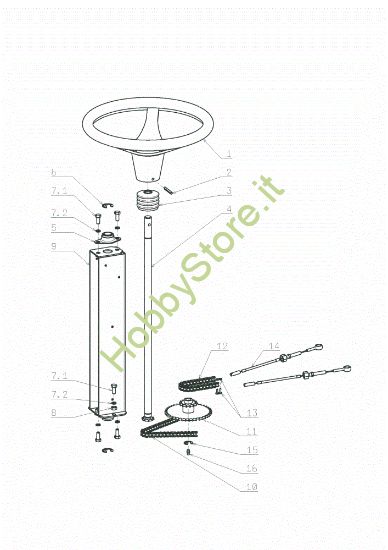 Picture of Sterzo (Da sn AP000311) FRONT CUT 106/17,5 H Cat.2006 Trattorino