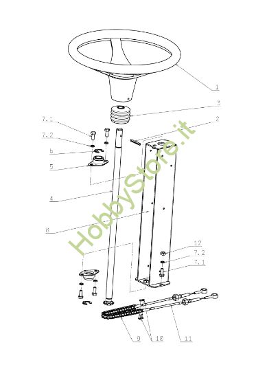 Picture of Sterzo (Fino a sn AP000310) FRONT CUT 106/17,5 H Cat.2006 Trattorino