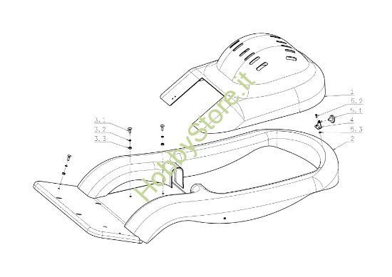 Picture of Cofano (1/2) FRONT CUT 106/17,5 H Cat.2006 Trattorino
