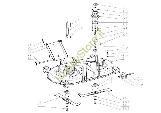 Picture of Piatto di taglio (1/2) OM 104J/15,5H Cat.2006-2007 Trattorino
