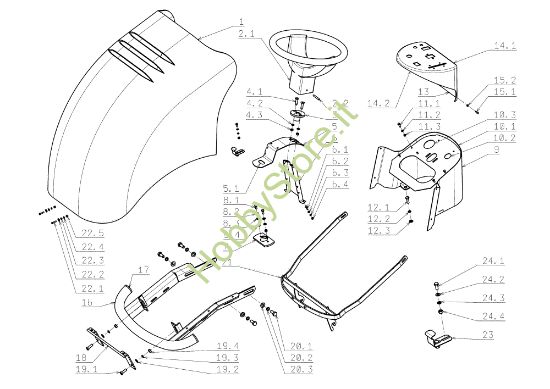 Picture of Cofano (2/2) OM 104J/15,5H Cat.2006-2007 Trattorino