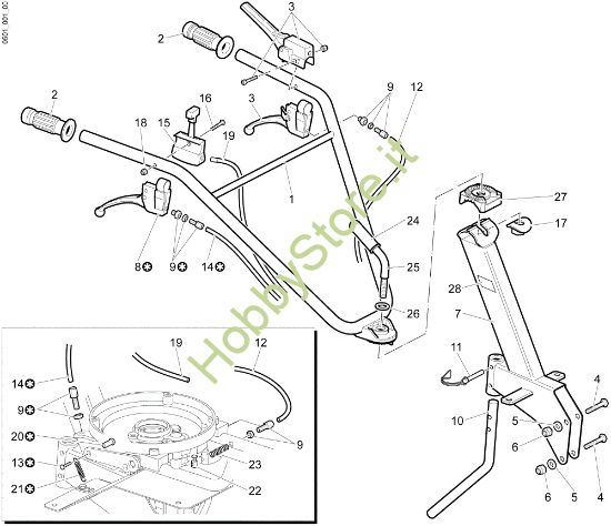 Picture of Stegola e comandi MH 200 Motozappa