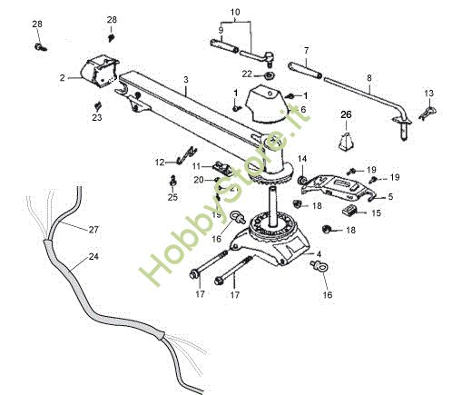 Picture of Stegola e comandi MH 260 R (EN709) Motozappa