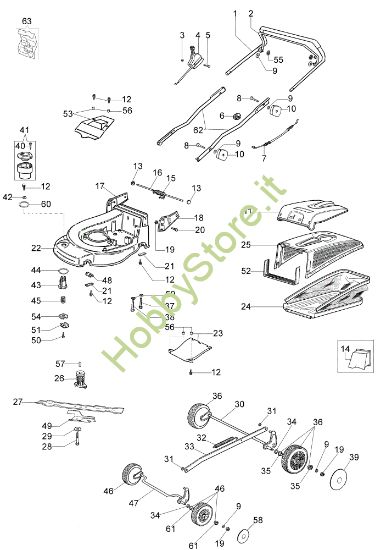 Picture of Esploso MAX 44 PBX Plus-Cut Rasaerba