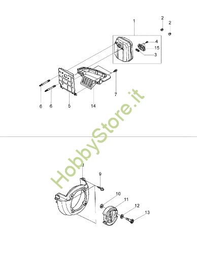 Picture of Marmitta e frizione BC 360 4T Decespugliatore