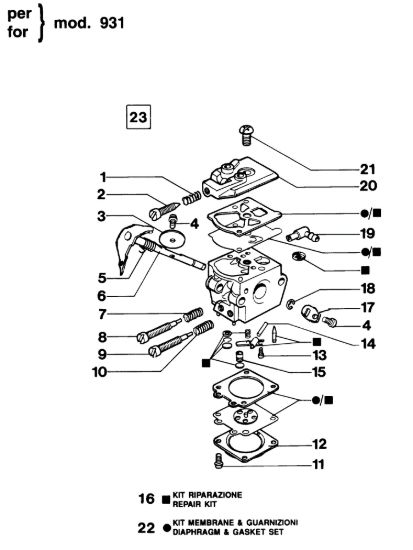 Picture of Carburatore WT-477A 931 Motosega