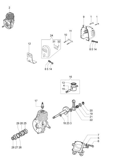 Picture of Motore SPARTA 250 TR (Euro 2) Decespugliatore