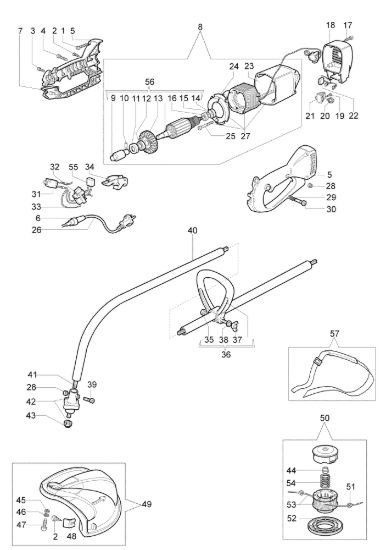 Picture of Esploso TR 130 E Trimmer elettrico