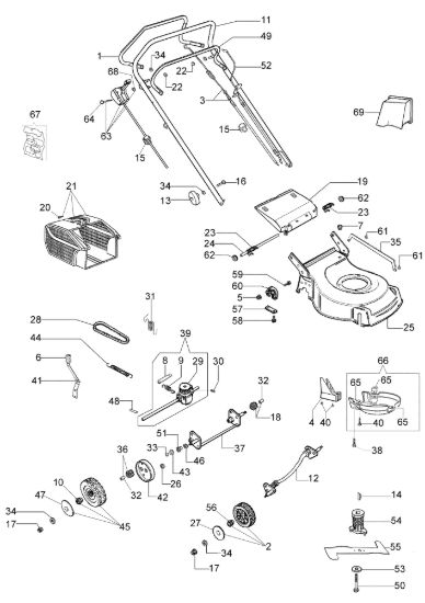 Picture of Esploso G 48 TK (K50) Rasaerba