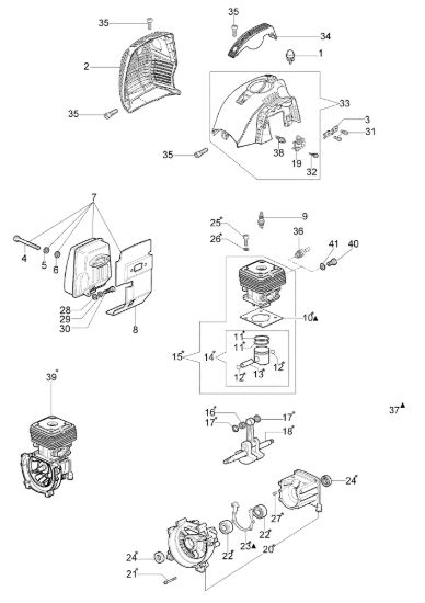 Picture of Motore BC 420 T (Euro1 / Euro2) Decespugliatore