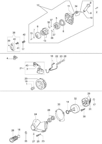 Picture of Avviamento e frizione BCF 420 (Euro1 / Euro2) Decespugliatore
