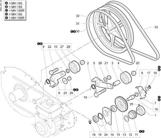 Picture of Ingranaggi MH 185 Motozappa