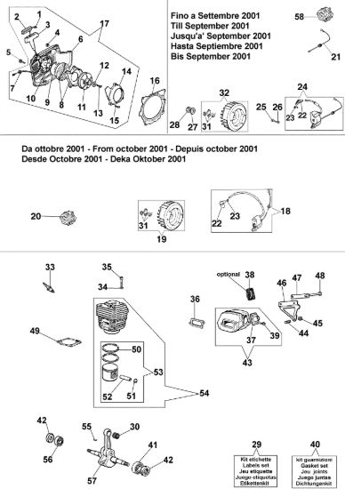 Picture of Avviamento e motore 999 F Motosega