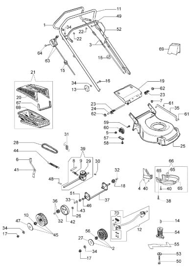 Picture of Esploso G 53 TK (K700) Rasaerba