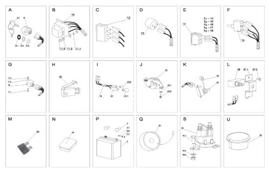 Picture of Parti elettriche (2/2) OM 105JH/16H Cat.2009 Trattorino (solo per il mercato tedesco)