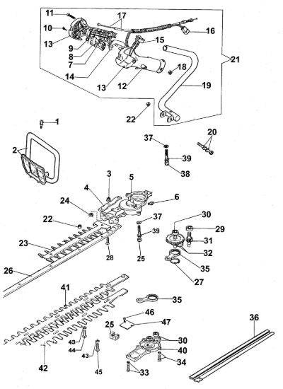 Picture of Gruppo lame TS 326 Tagliasiepi
