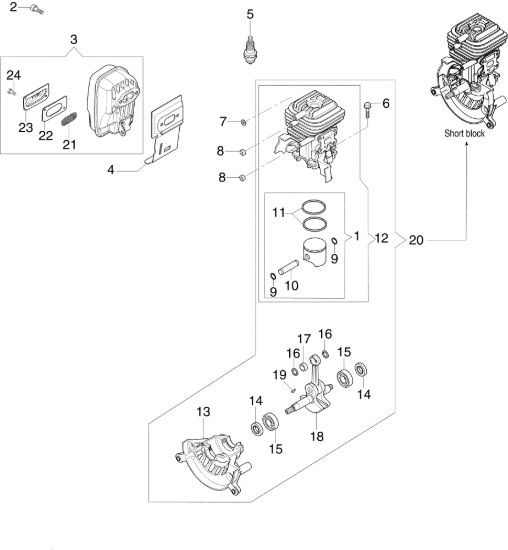 Picture of Motore SA 2700 BP Soffiatore