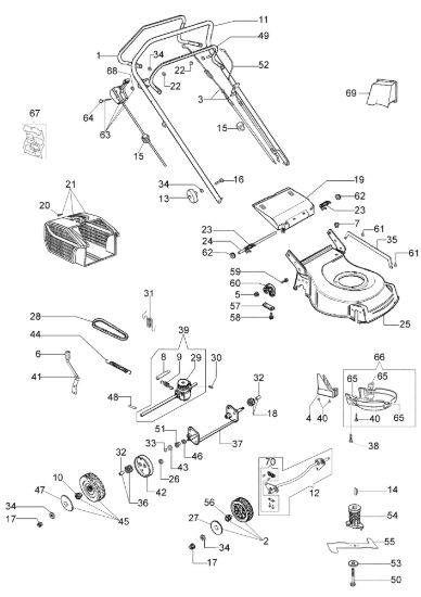 Picture of Esploso ESSENTIAL LR 53 TK (K650) Rasaerba