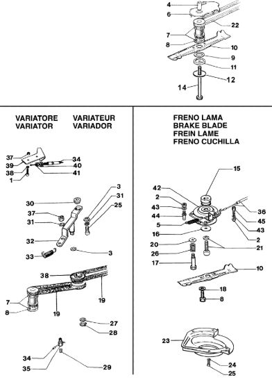 Picture of Variatore e freno lama MR 534 TKF Rasaerba