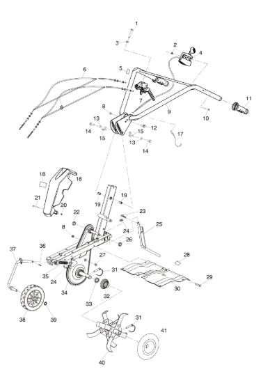 Picture of Esploso 1 MZ 2050 RKS (K700 H - T210) Motozappa