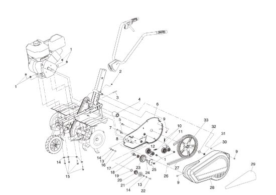 Picture of Esploso 2 MZ 2050 RKS (K700 H - T210) Motozappa
