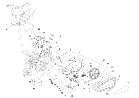 Picture of Gruppo (Cofanatura) MZ 2090 RXS Motozappa