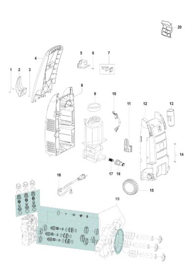 Picture of Esploso completo IP 1100 S Idropulitrice