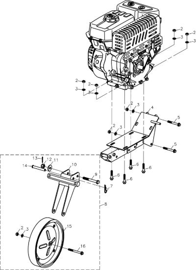 Picture of Ruotino MZ 2097 RK (K800 HC) Motozappa
