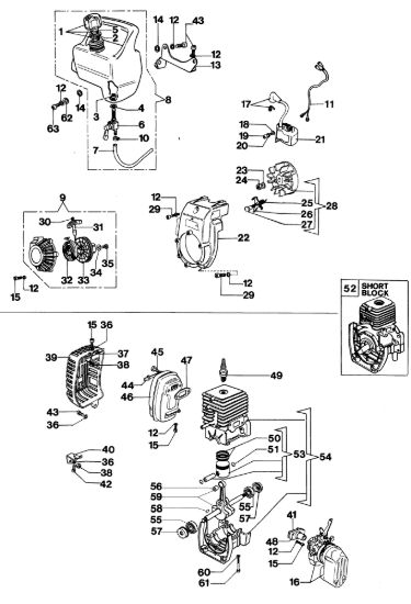 Picture of Avviamento e motore PA 1030 Motopompa