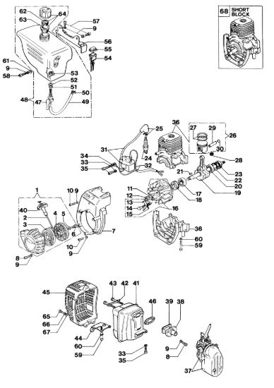 Picture of Avviamento e motore PA 1040 Motopompa