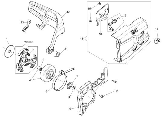 Picture of Copricatena - Frizione MTT 3600 Motosega