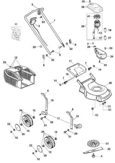Picture of Esploso completo LR 48 PE Rasaerba elettrico