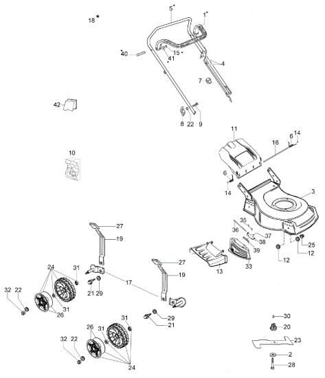 Picture of Esploso completo LR 53 PK COMFORT SD (K 800) Rasaerba