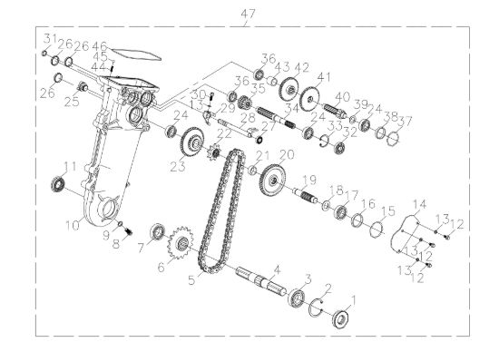 Picture of Ingranaggi MZ 2098 RK (K800 HC) Motozappa