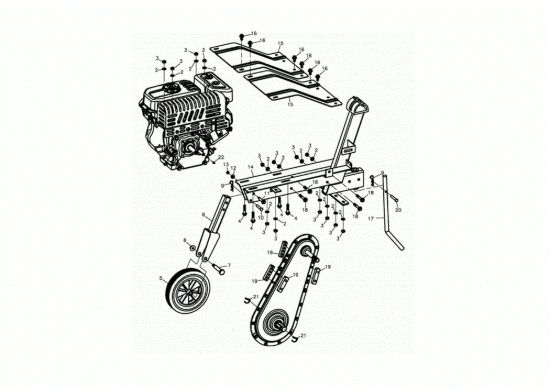 Picture of Telaio MZ 2075 RKS (K800 HT - EURO5) Motozappa