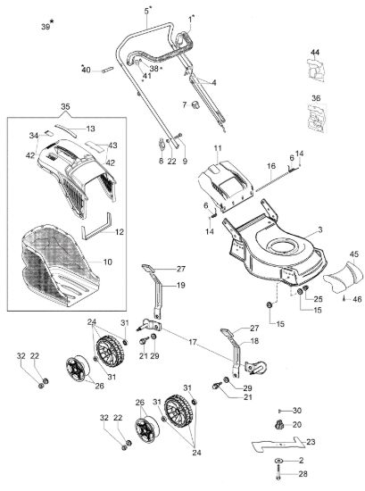 Picture of Esploso completo LR 44 PK COMFORT PLUS (K 605) EURO 5 Rasaerba