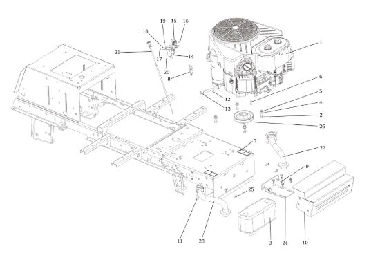 Picture of Motore EF 106/24 KH 4X4 (K2400AVD V-twin - EURO5) Cat. 2019 Trattorino